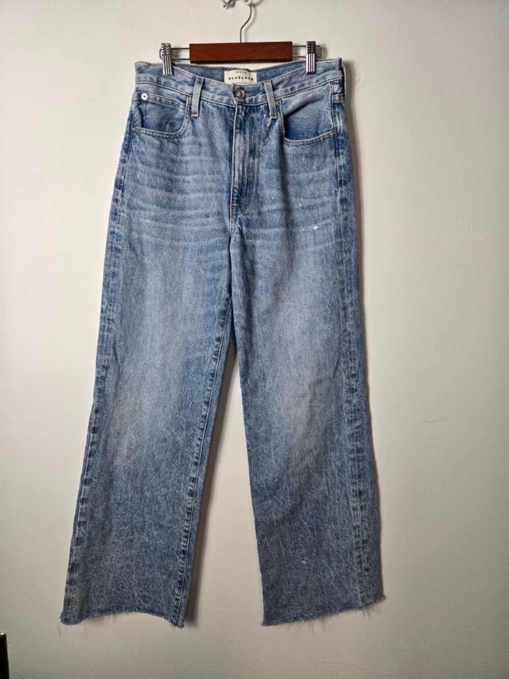 SLVRLAKE Grace High Rise Jean in Heartache Size 28 Raw Hem FLAW